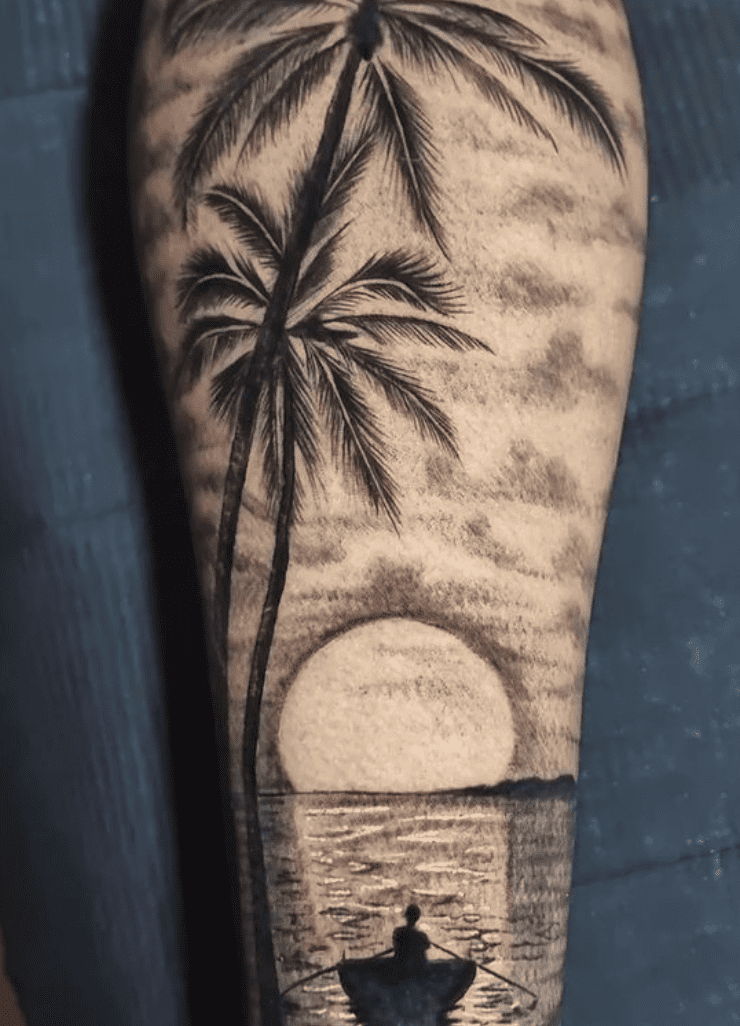 Tatuaje de una playa